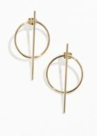 Other Stories Circle Bar Earrings - Gold