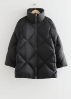 Other Stories Oversized Sculpted Puffer Jacket - Black