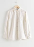 Other Stories Oversized Patch Pocket Shirt - White