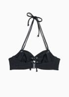 Other Stories Lace-up Underwire Bikini - Black
