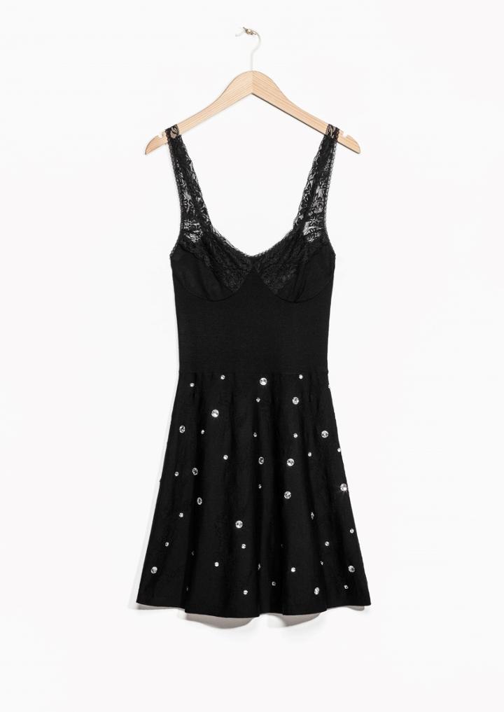 Other Stories Rodarte Embellished Lace-trimmed Dress