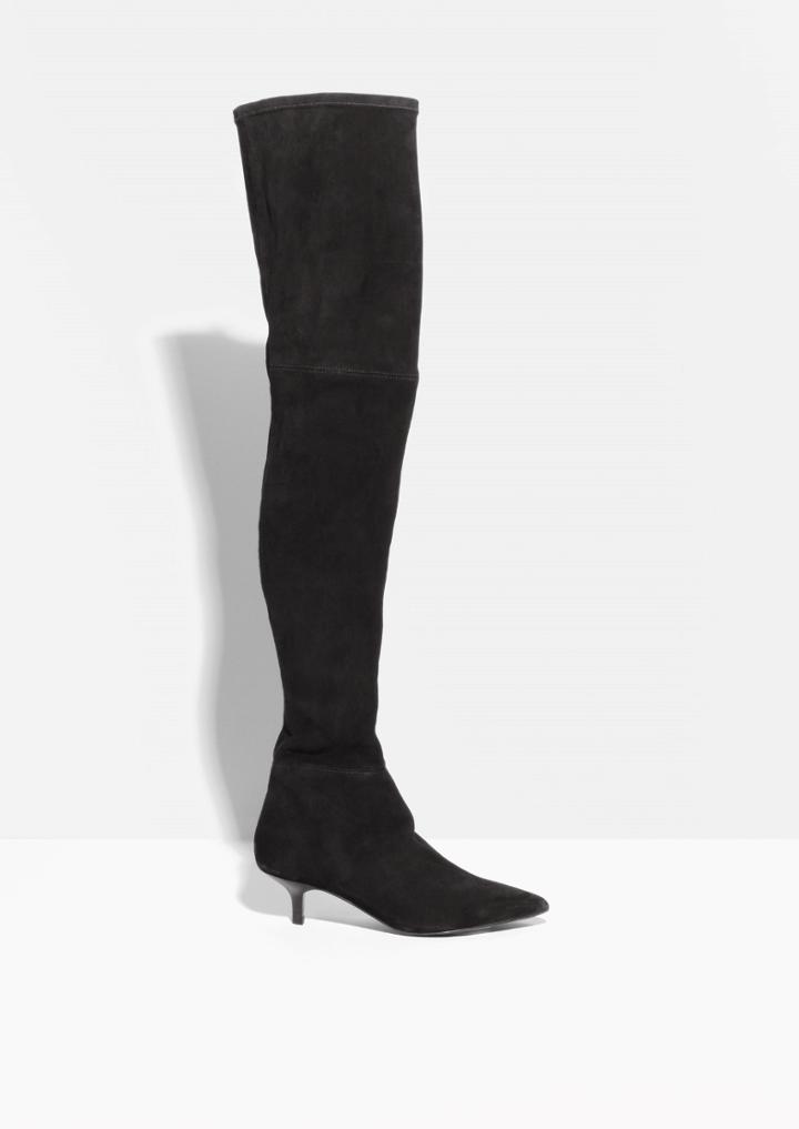 Other Stories Kitten Heel Over The Knee Boots
