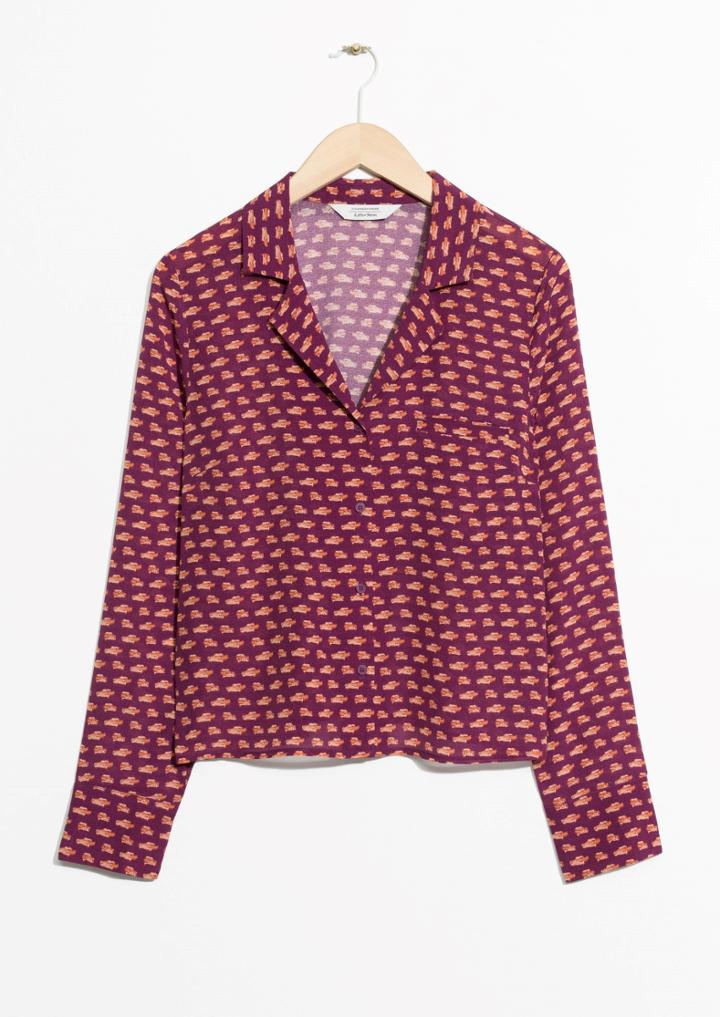 Other Stories Mini Car Print Blouse