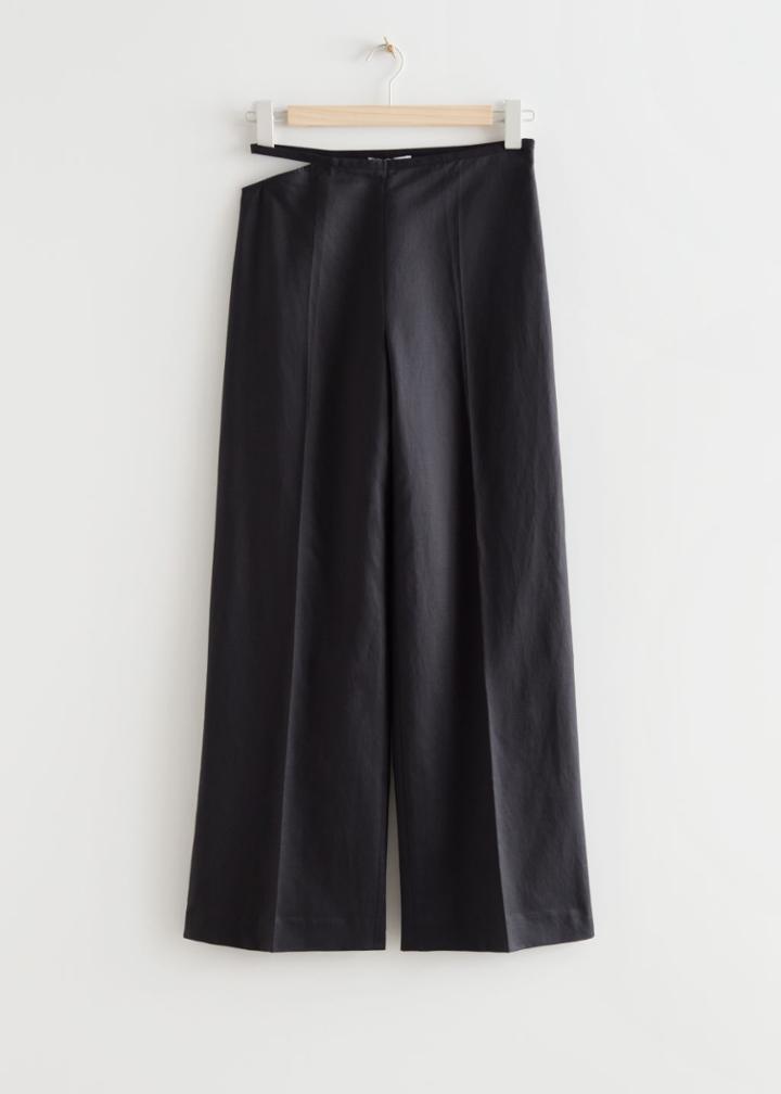 Other Stories Cut-out Trousers - Black