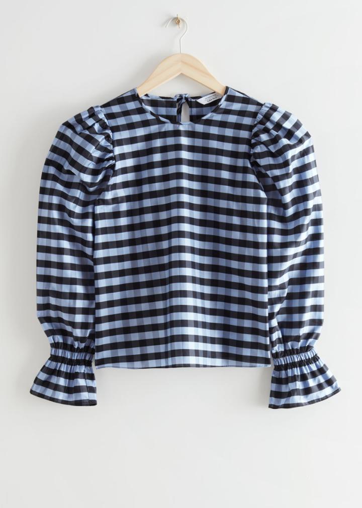 Other Stories Relaxed Ruffle Cuff Blouse - Blue