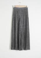 Other Stories Pleated Metallic Trousers - Grey