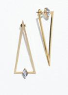 Other Stories Reverse Triangle Earrings - Gold