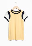 Other Stories Colour Block Tee - Yellow