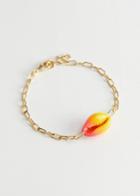 Other Stories Gradient Puka Shell Bracelet - Red