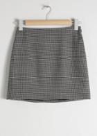 Other Stories Houndstooth Mini Skirt - Black