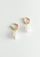 Other Stories Pearl Charm Sterling Silver Earrings - Gold