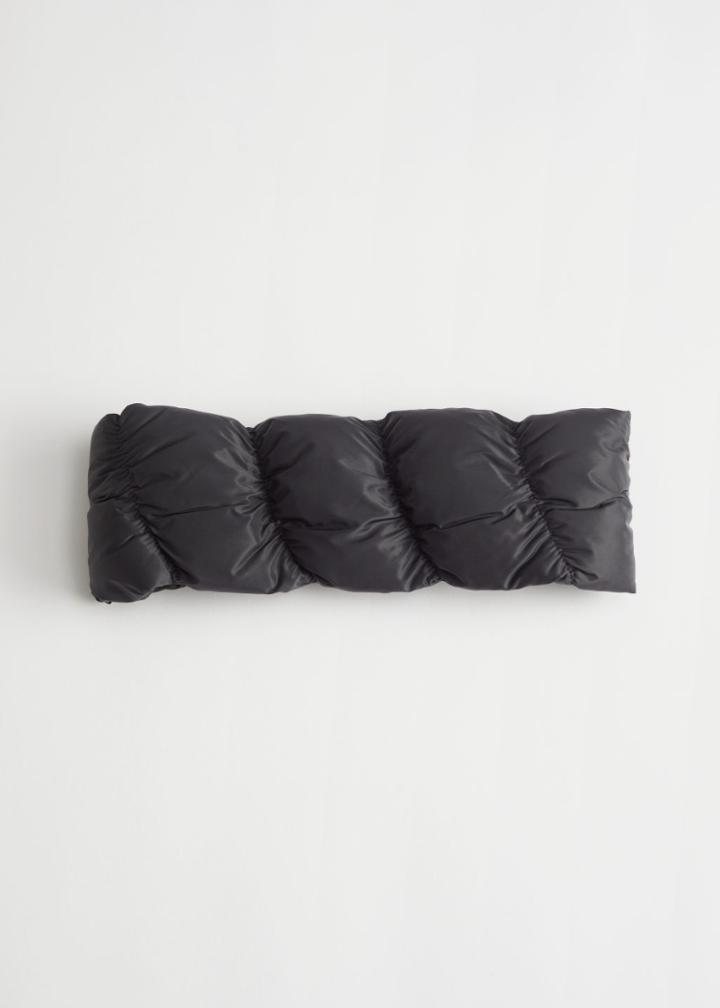 Other Stories Down Padded Headband - Black