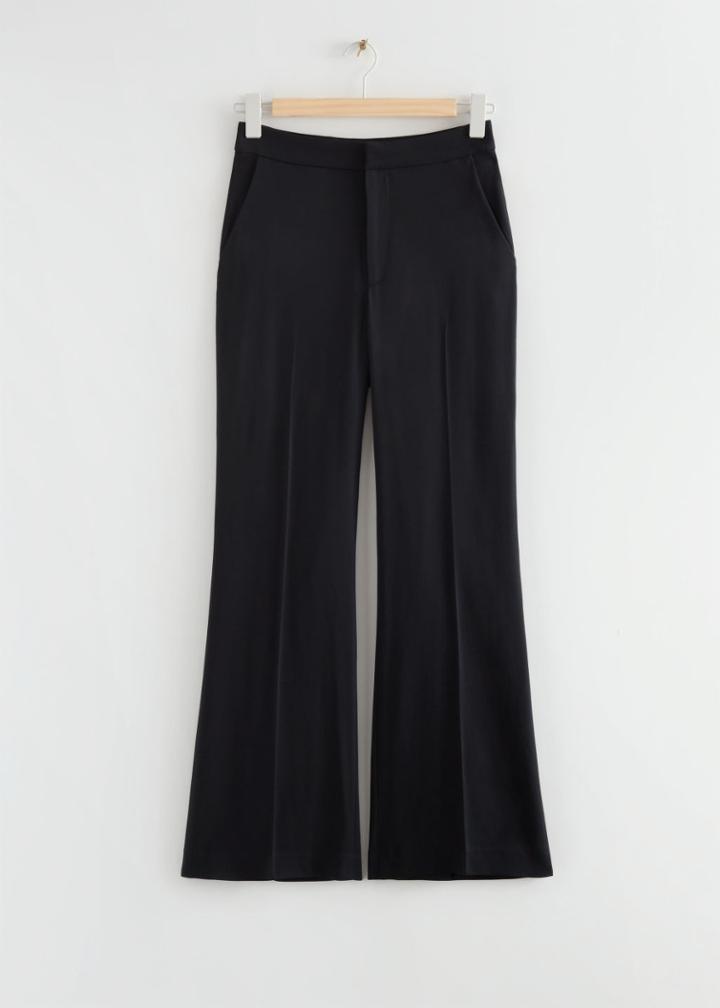 Other Stories Tailored Flared Trousers - Black