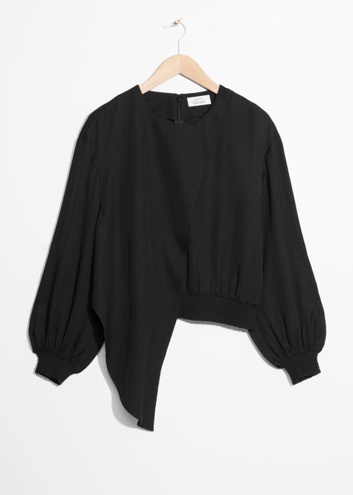 Other Stories Asymmetrical Blouse - Black