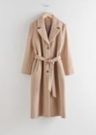 Other Stories Relaxed Alpaca Blend Coat - Beige