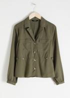 Other Stories Workwear Overshirt Jacket - Green