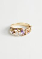Other Stories Multi Color Stone Ring - Purple