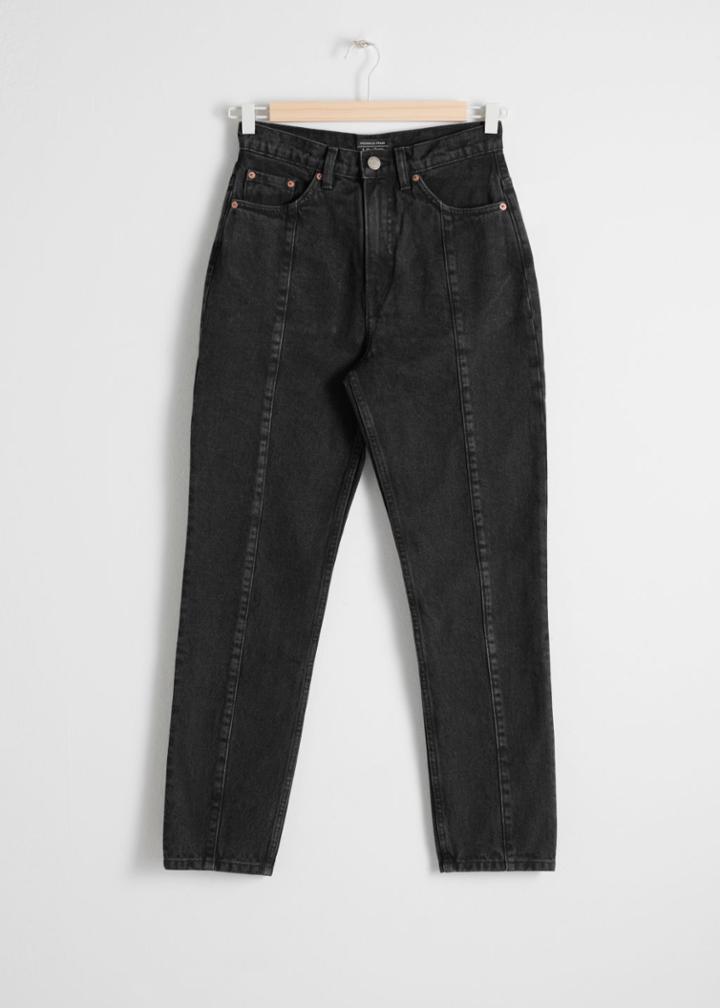 Other Stories Tapered High Rise Jeans - Grey