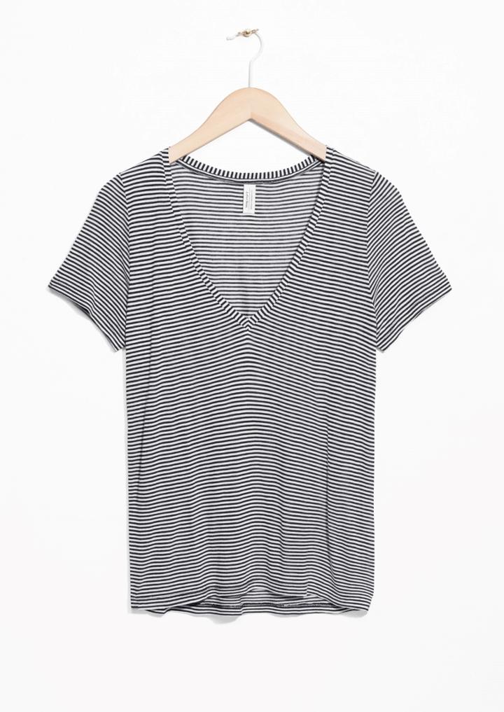 Other Stories Deep-v Jersey Tee