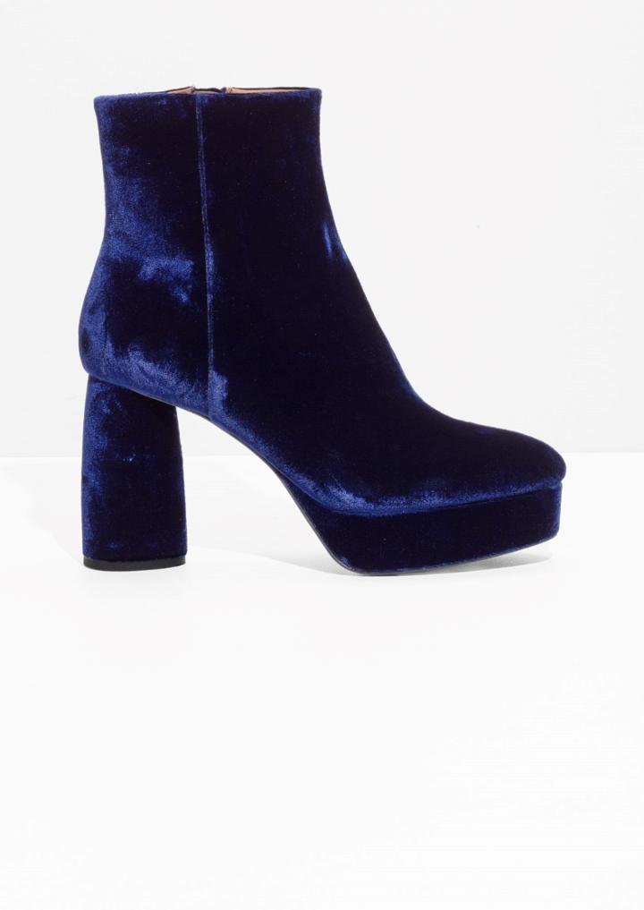 Other Stories Velvet Platform Boots