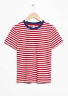 Other Stories Contrast Neck Striped Tee