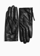 Other Stories Side Zip Gloves - Black