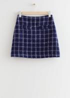 Other Stories Tweed Mini Skirt - Blue