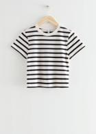 Other Stories Cropped Crewneck T-shirt - White