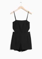 Other Stories Knot Romper - Black