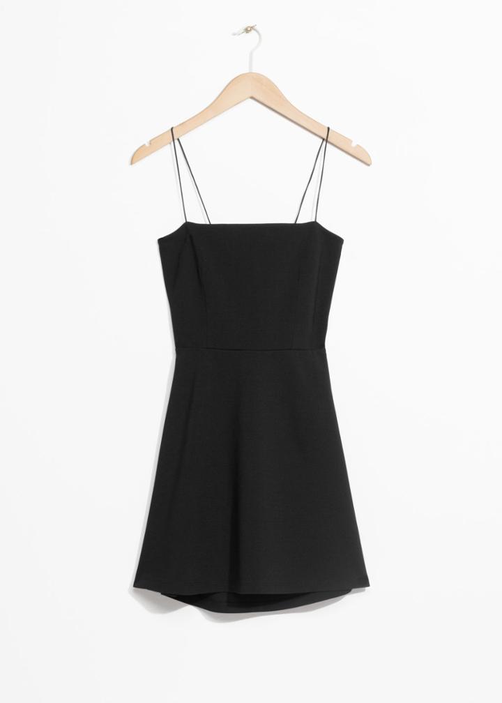 Other Stories Tie Dress - Black