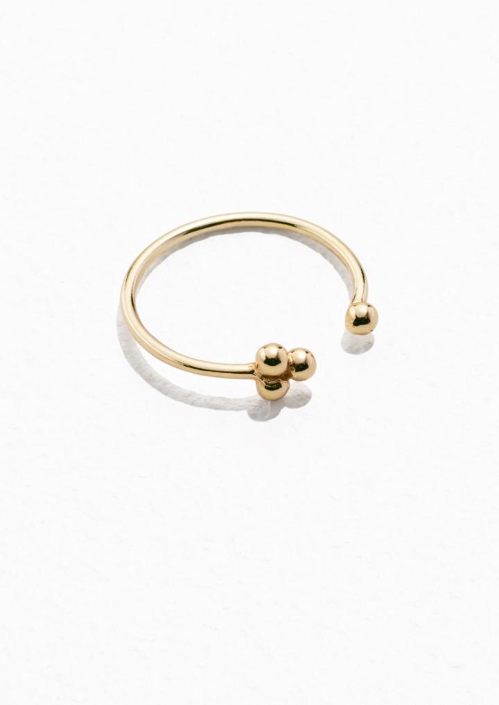 Other Stories Open Circle Charm Ring