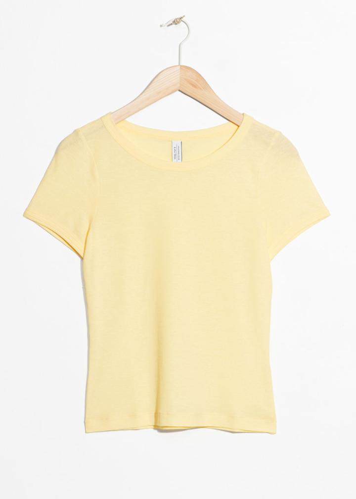 Other Stories Fitted Tee - Yellow