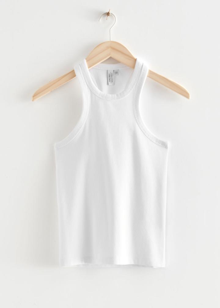 Other Stories Fitted Tank Top - White