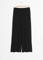 Other Stories Crepe Fabric Trousers - Black