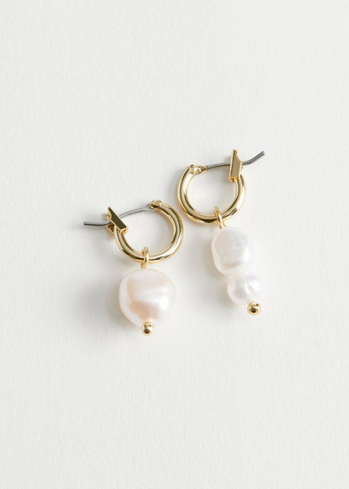 Other Stories Pearl Pendant Drop Earrings - White