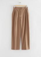 Other Stories Tailored Relaxed Fit Trousers - Beige