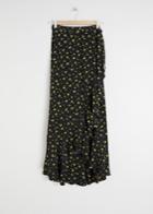 Other Stories Ruffle Wrap Maxi Skirt - Black