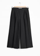 Other Stories Creased Wool Blend Culottes