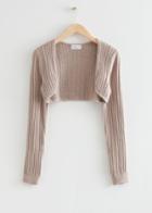 Other Stories Knitted Bolero Cardigan - Beige