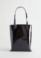 Other Stories Small Patent Tote Bag - Black