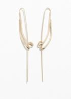 Other Stories Sculptural Pin Earrings - Gold