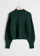 Other Stories Mock Neck Sweater - Green
