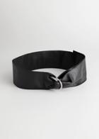 Other Stories Duo D-ring Leather Belt - Black