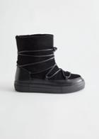 Other Stories Lace-up Snow Boots - Black