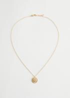 Other Stories Sun And Moon Embossed Medal Necklace - Gold