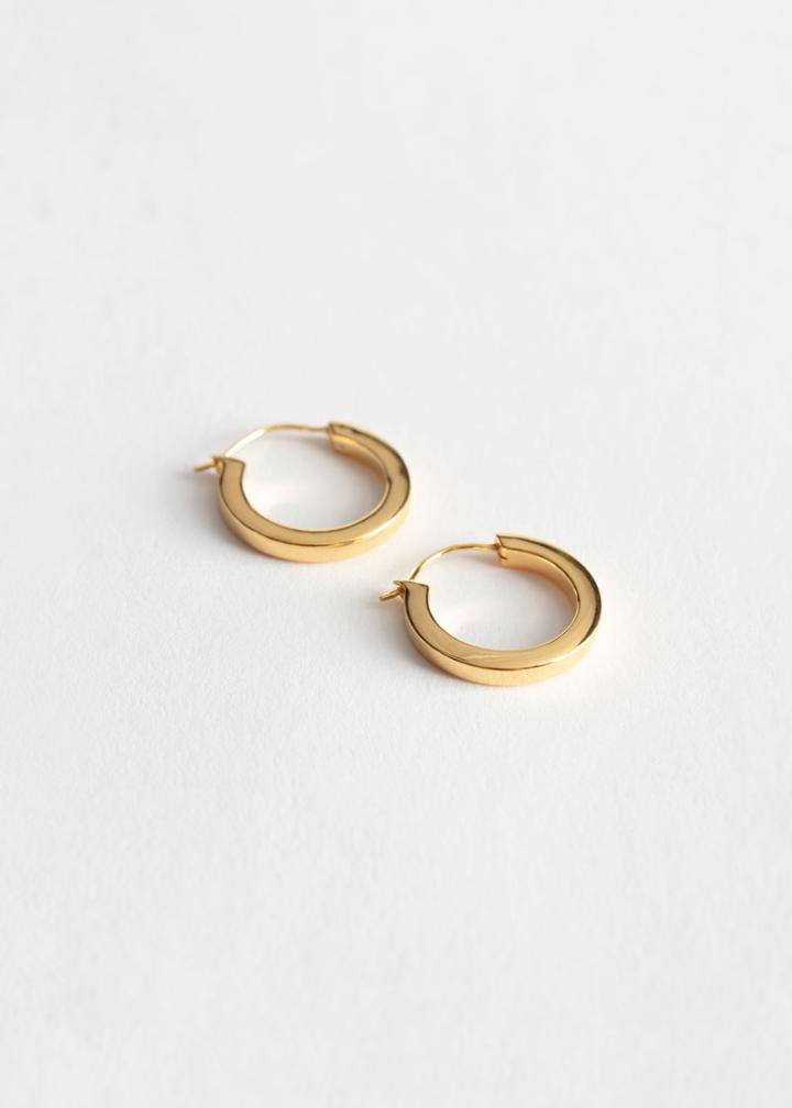 Other Stories Sterling Silver Mini Hoop Earrings - Gold