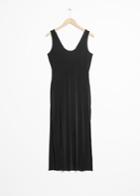 Other Stories Scoop Neck Midi Dress - Black