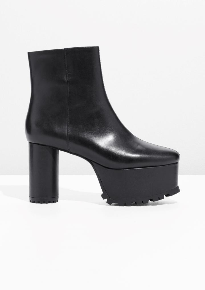 Other Stories Leather Platform Boots