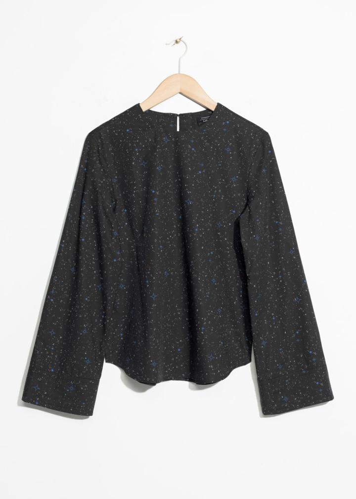 Other Stories Starry Print Blouse - Black