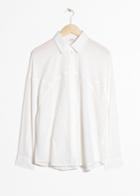 Other Stories Sheer Button Down - White